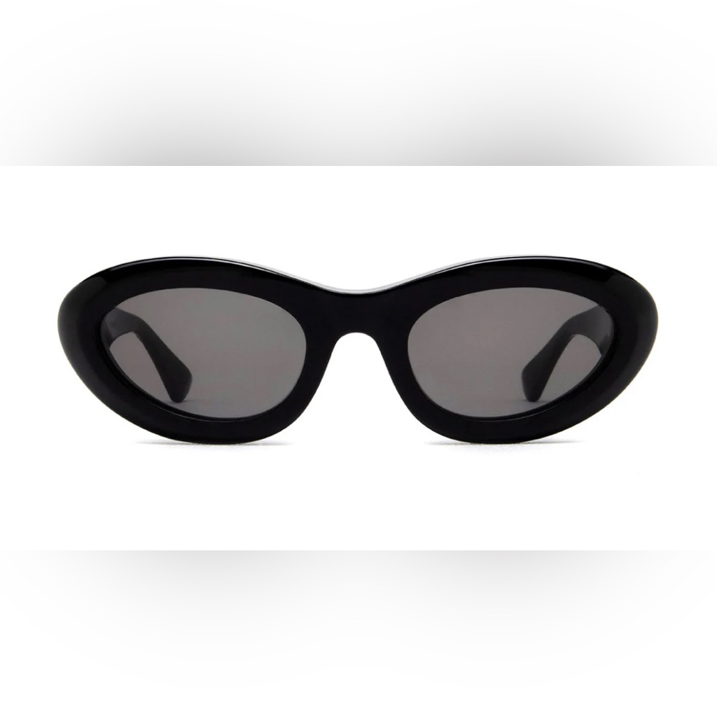 Bottega Veneta Sunglasses - Oval Acetate Frames - Black